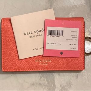 Kate Spade Margaux Small Key Ring Wallet “Lychee”